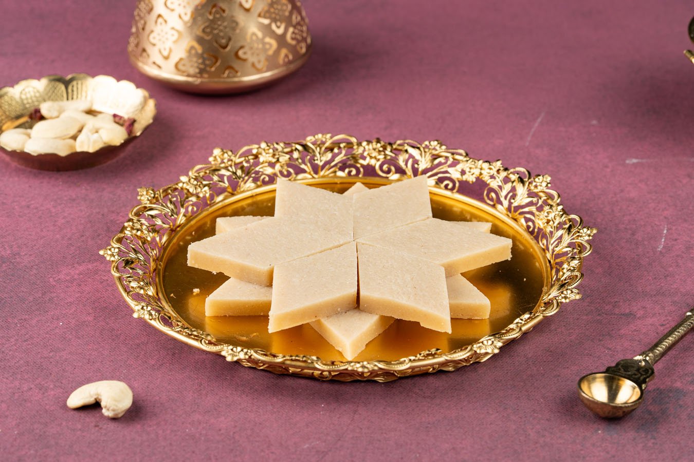 Kaju Burfi(Kaju Kathli)